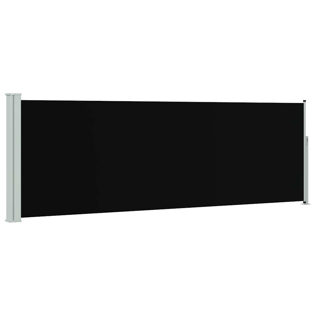Tenda Laterale Retrattile per Patio 100x314 cm Nera