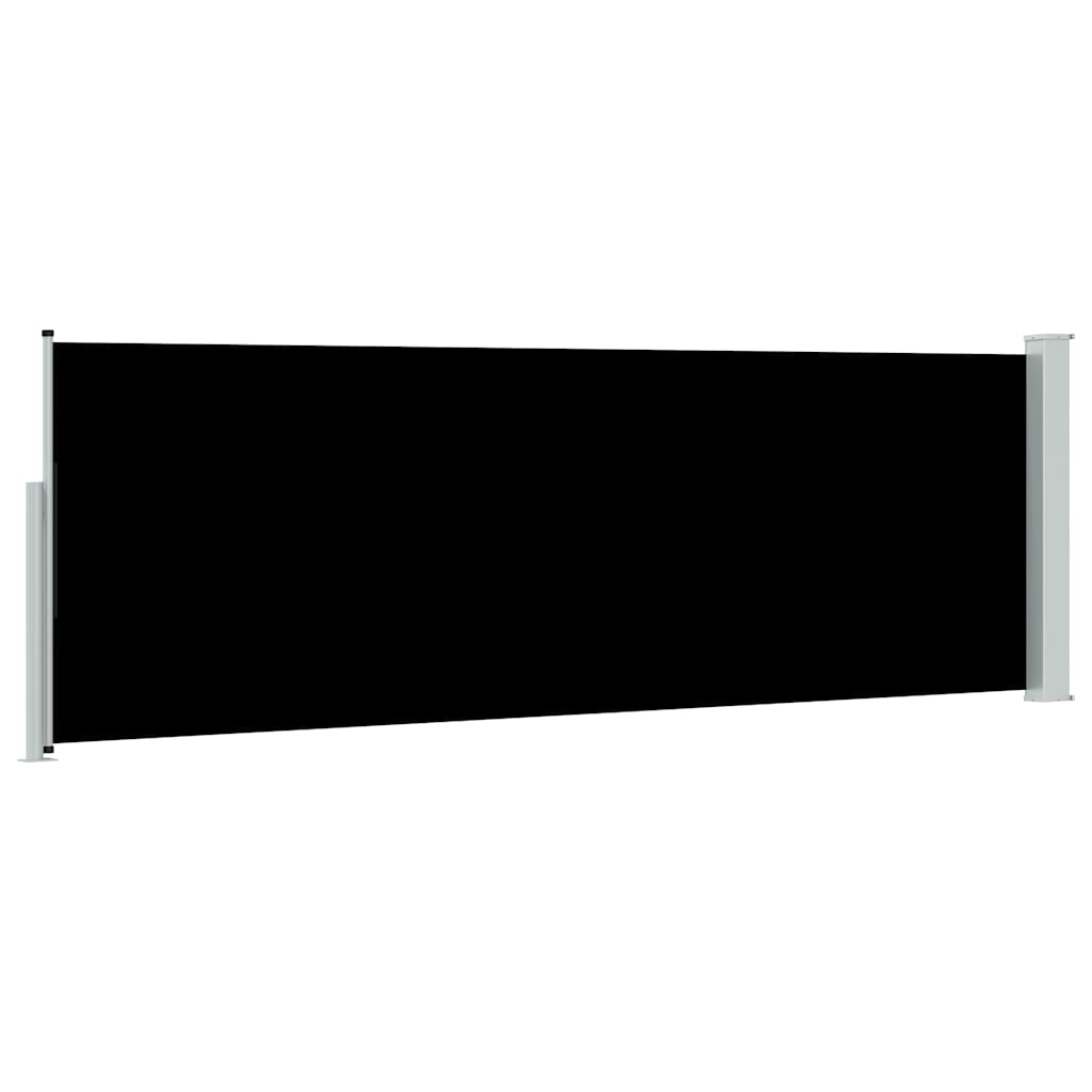 Tenda Laterale Retrattile per Patio 100x314 cm Nera