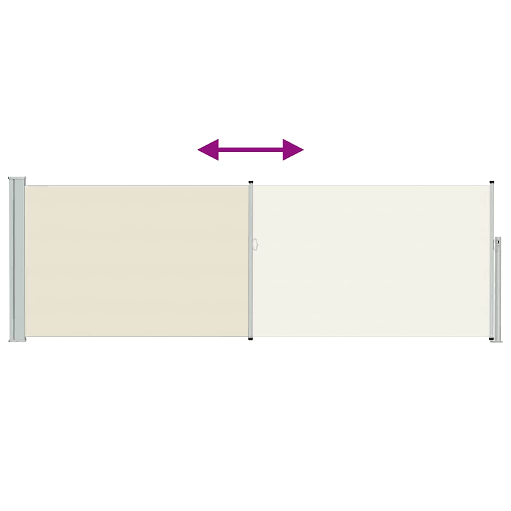 Tenda Laterale Retrattile per Patio 100x314 cm Crema