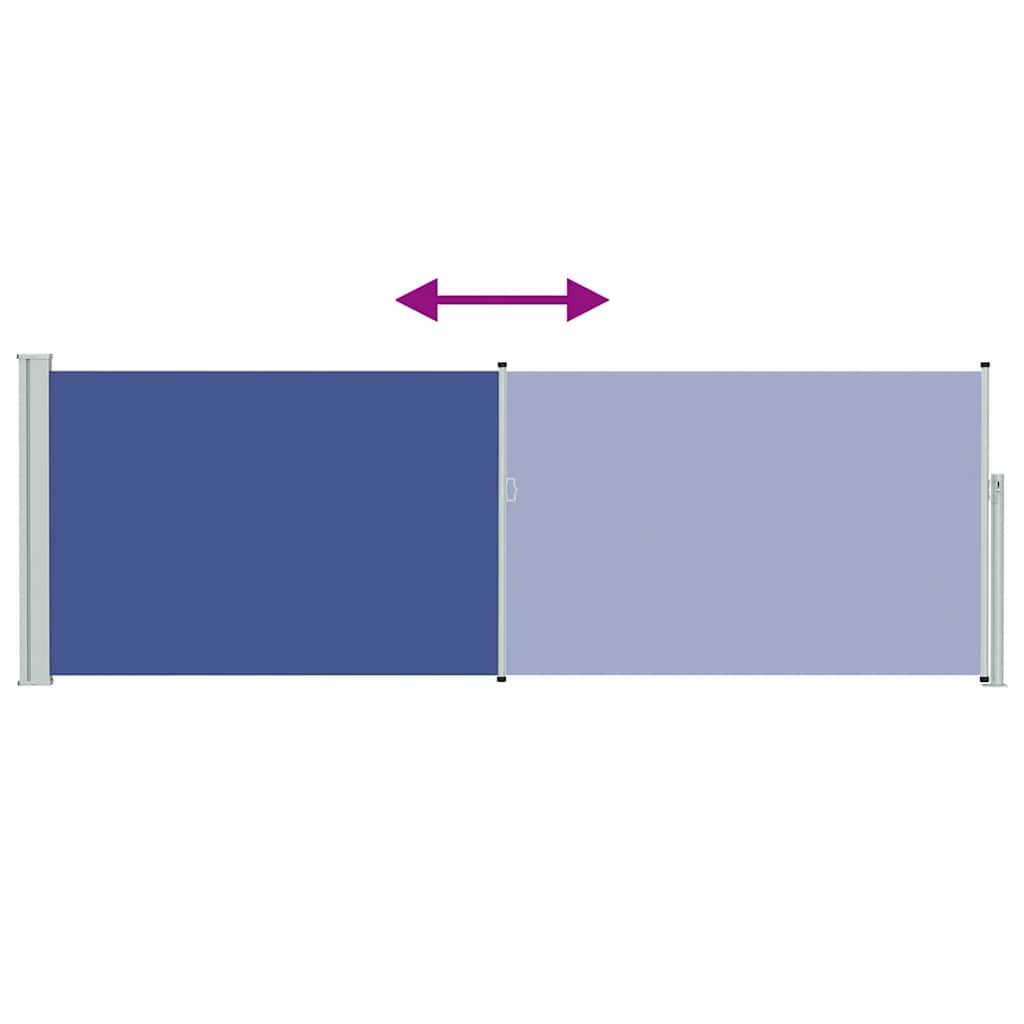 Tenda Laterale Retrattile per Patio 100x314 cm Blu