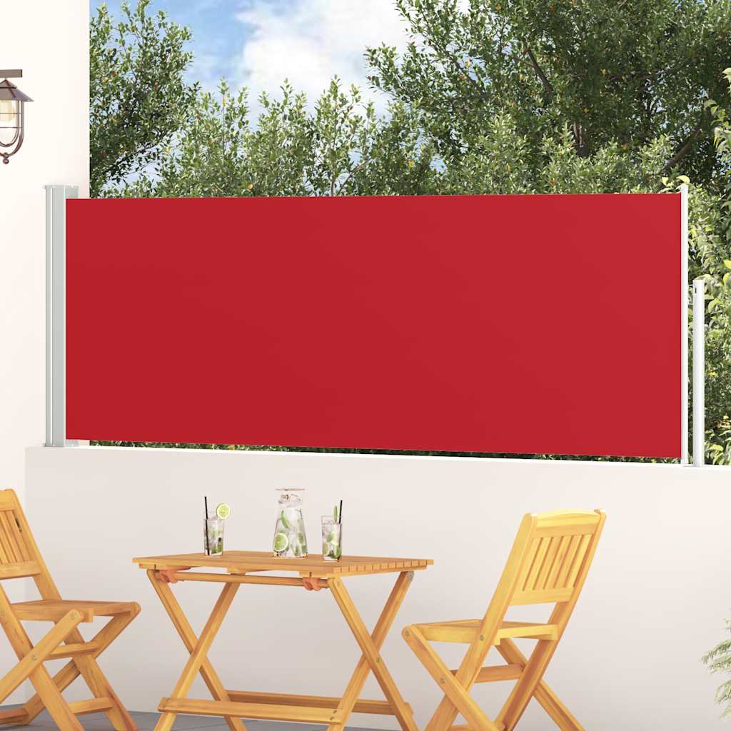 Tenda Laterale Retrattile per Patio 100x314 cm Rossa