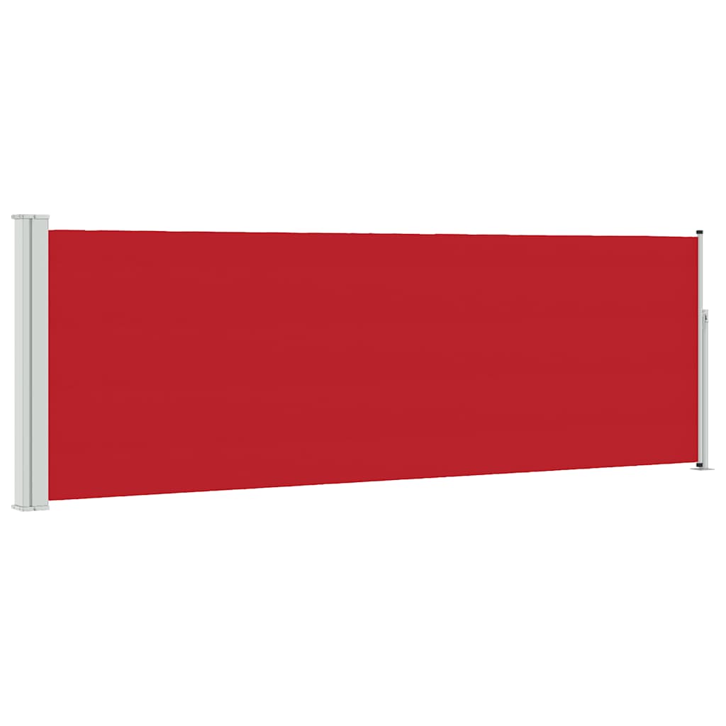 Tenda Laterale Retrattile per Patio 100x314 cm Rossa