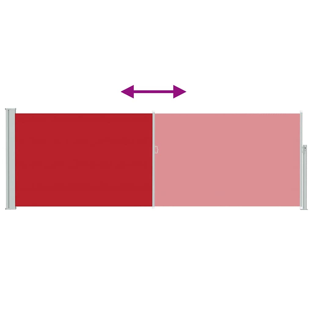 Tenda Laterale Retrattile per Patio 100x314 cm Rossa