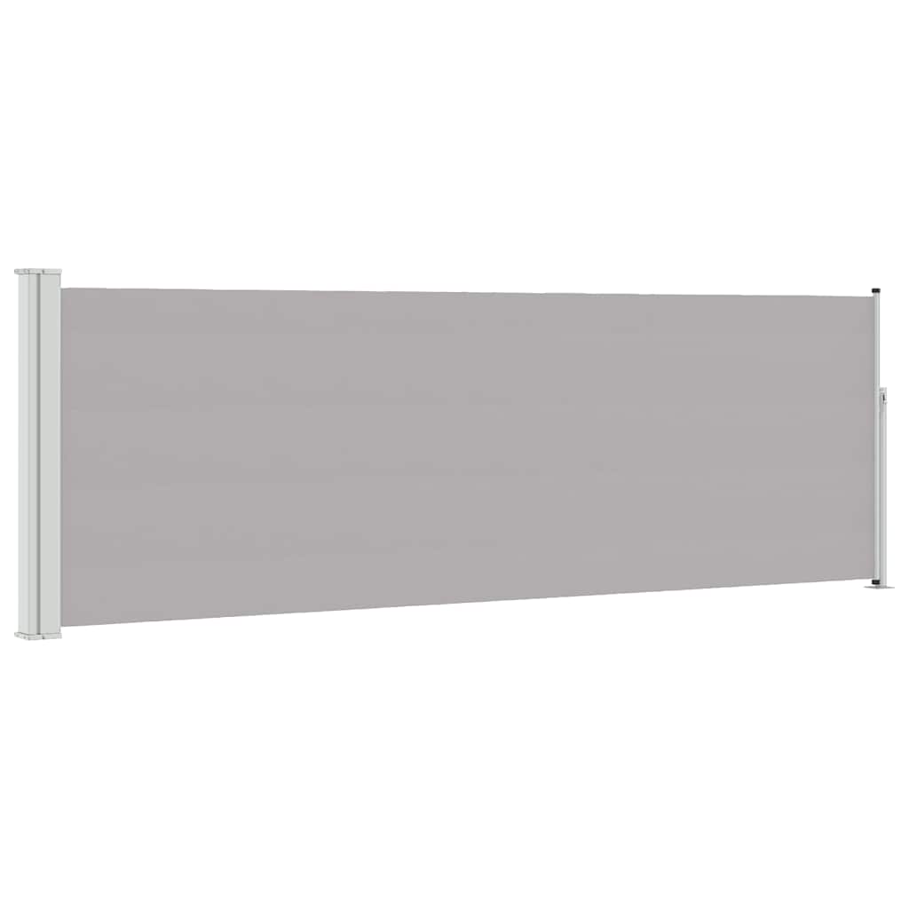 Tenda Laterale Retrattile per Patio 100x314 cm Grigio