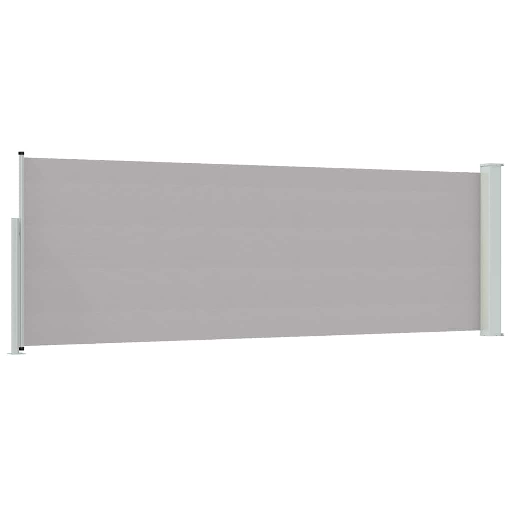 Tenda Laterale Retrattile per Patio 100x314 cm Grigio