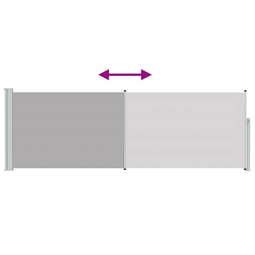 Tenda Laterale Retrattile per Patio 100x314 cm Grigio