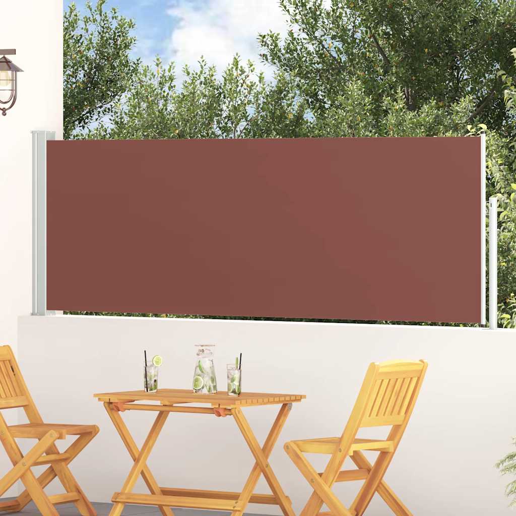 Tenda Laterale Retrattile per Patio 100x314 cm Marrone