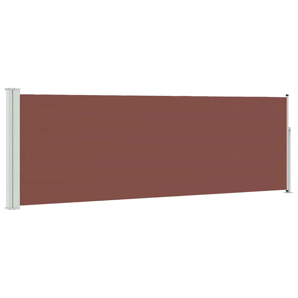 Tenda Laterale Retrattile per Patio 100x314 cm Marrone