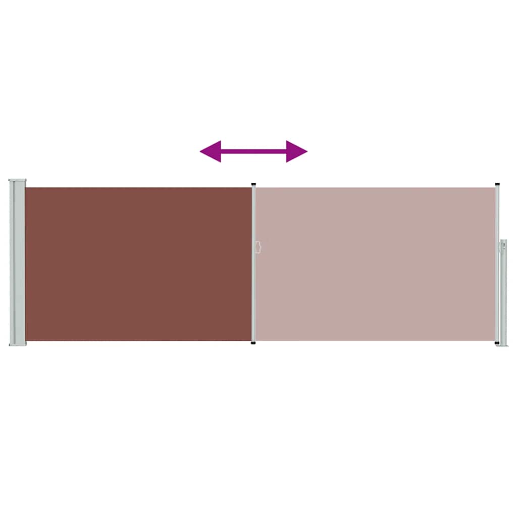 Tenda Laterale Retrattile per Patio 100x314 cm Marrone