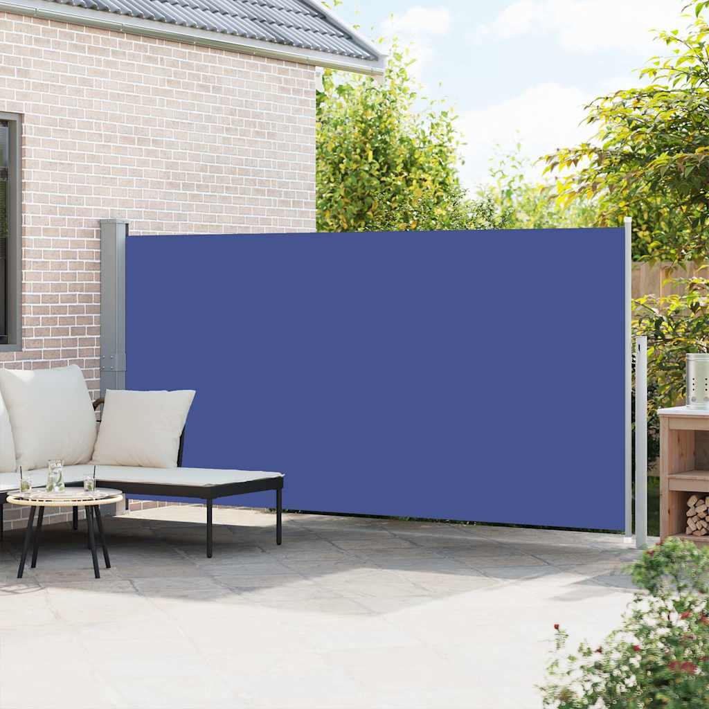 Tenda Laterale Retrattile per Patio 170x500 cm Blu