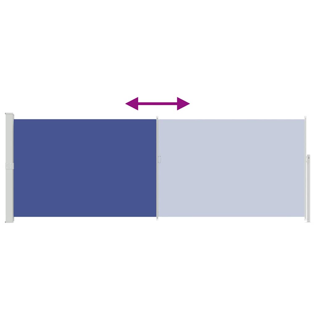 Tenda Laterale Retrattile per Patio 170x500 cm Blu
