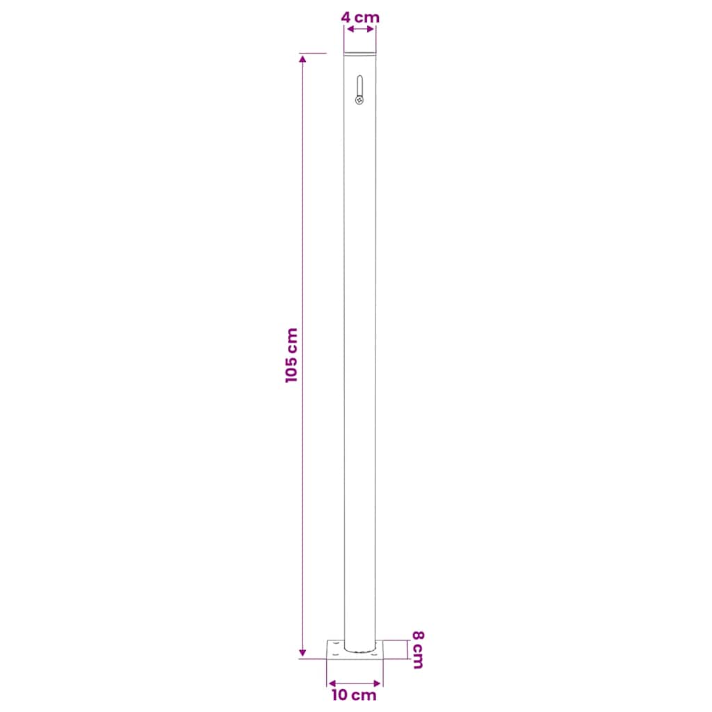 Tenda Laterale Retrattile per Patio 170x500 cm Marrone