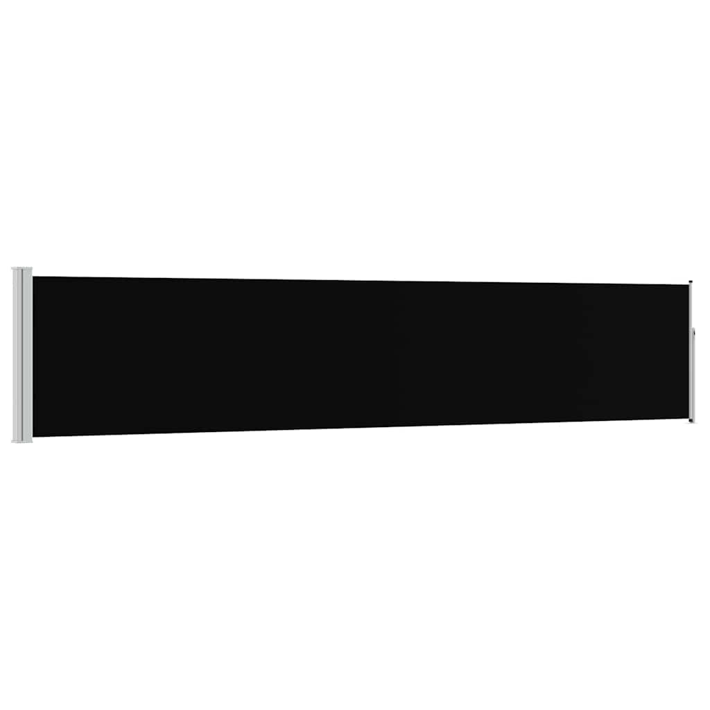 Tenda Laterale Retrattile per Patio 100x514 cm Nera