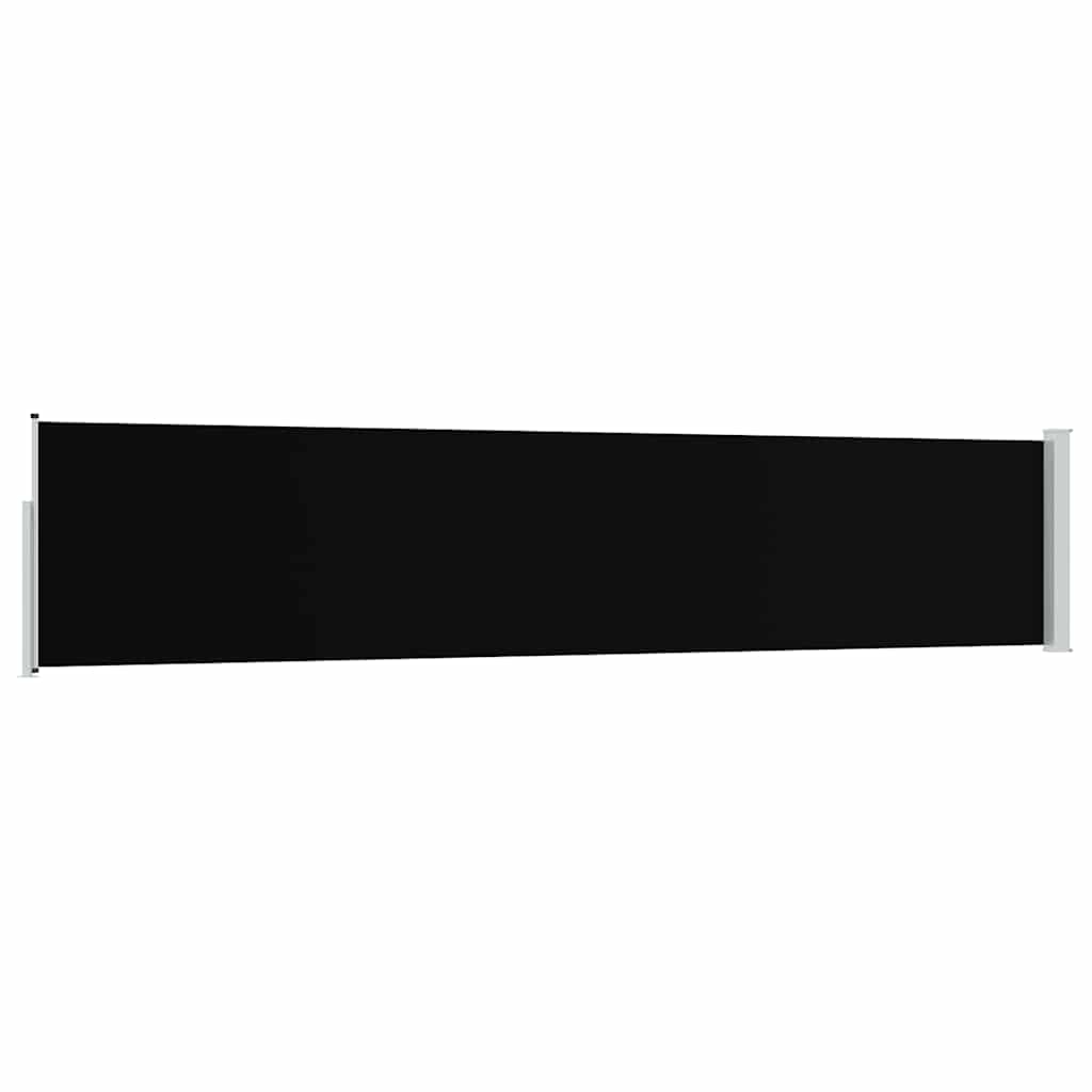 Tenda Laterale Retrattile per Patio 100x514 cm Nera