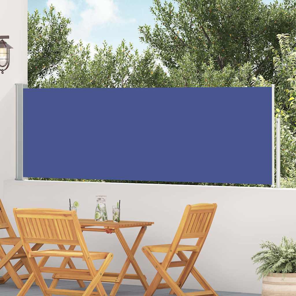Tenda Laterale Retrattile per Patio 100x514 cm Blu