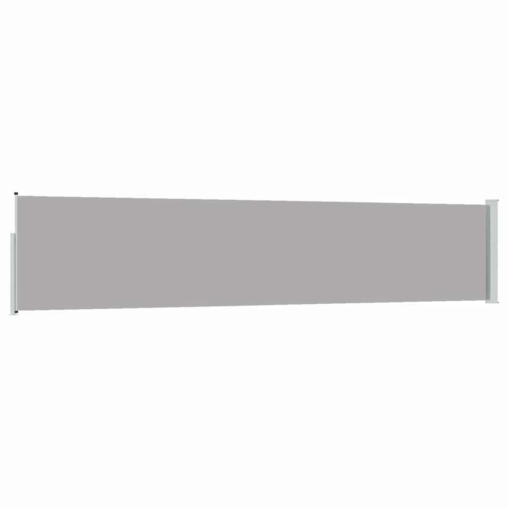 Tenda Laterale Retrattile per Patio 100x500 cm Grigio
