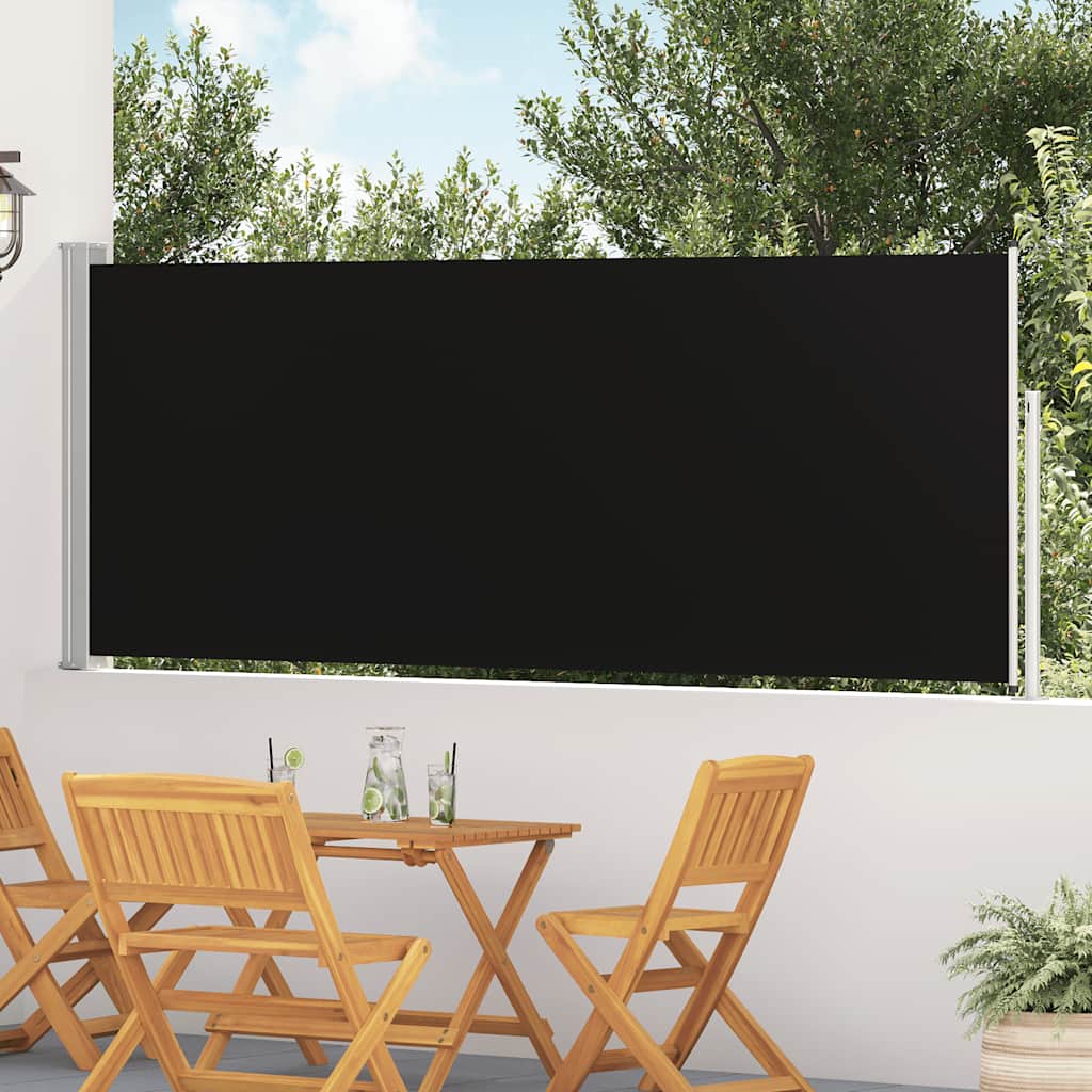Tenda Laterale Retrattile per Patio 117x514 cm Nero