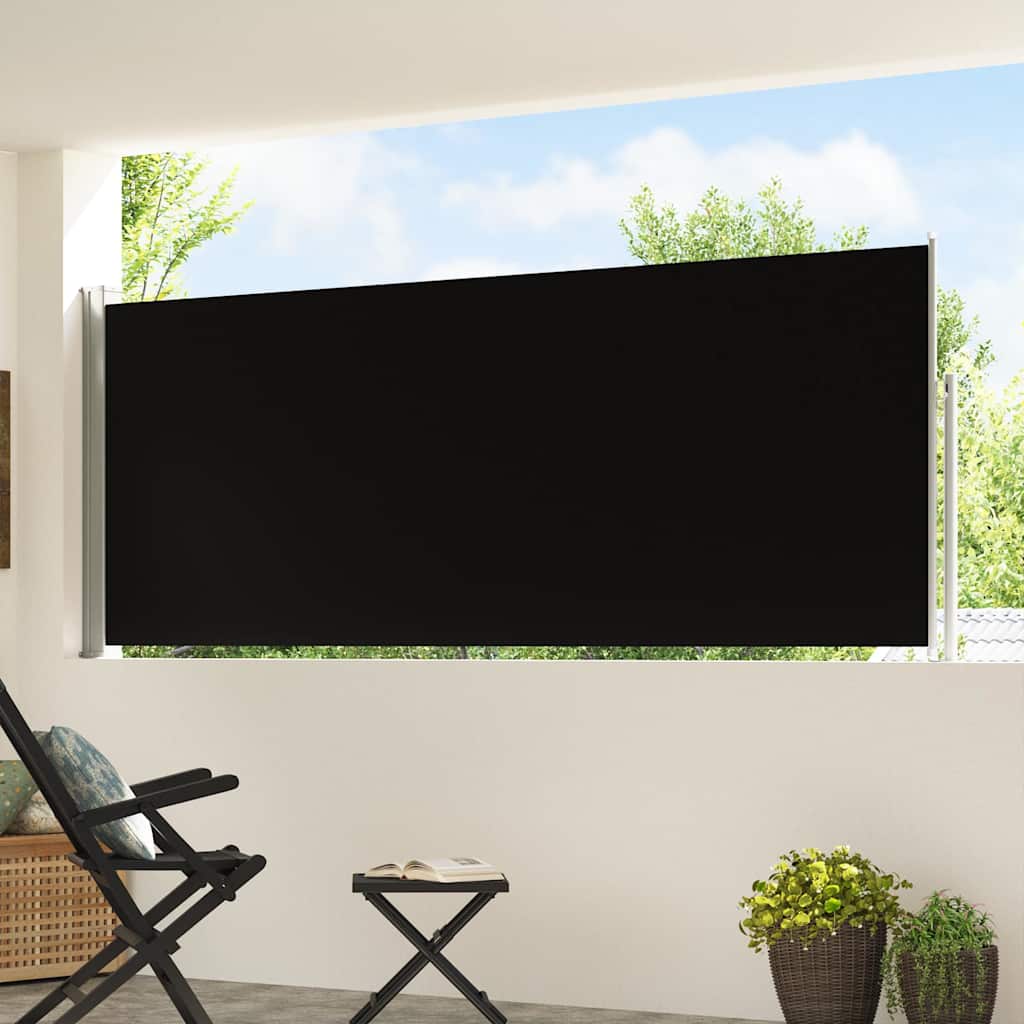 Tenda Laterale Retrattile per Patio 117x514 cm Nero