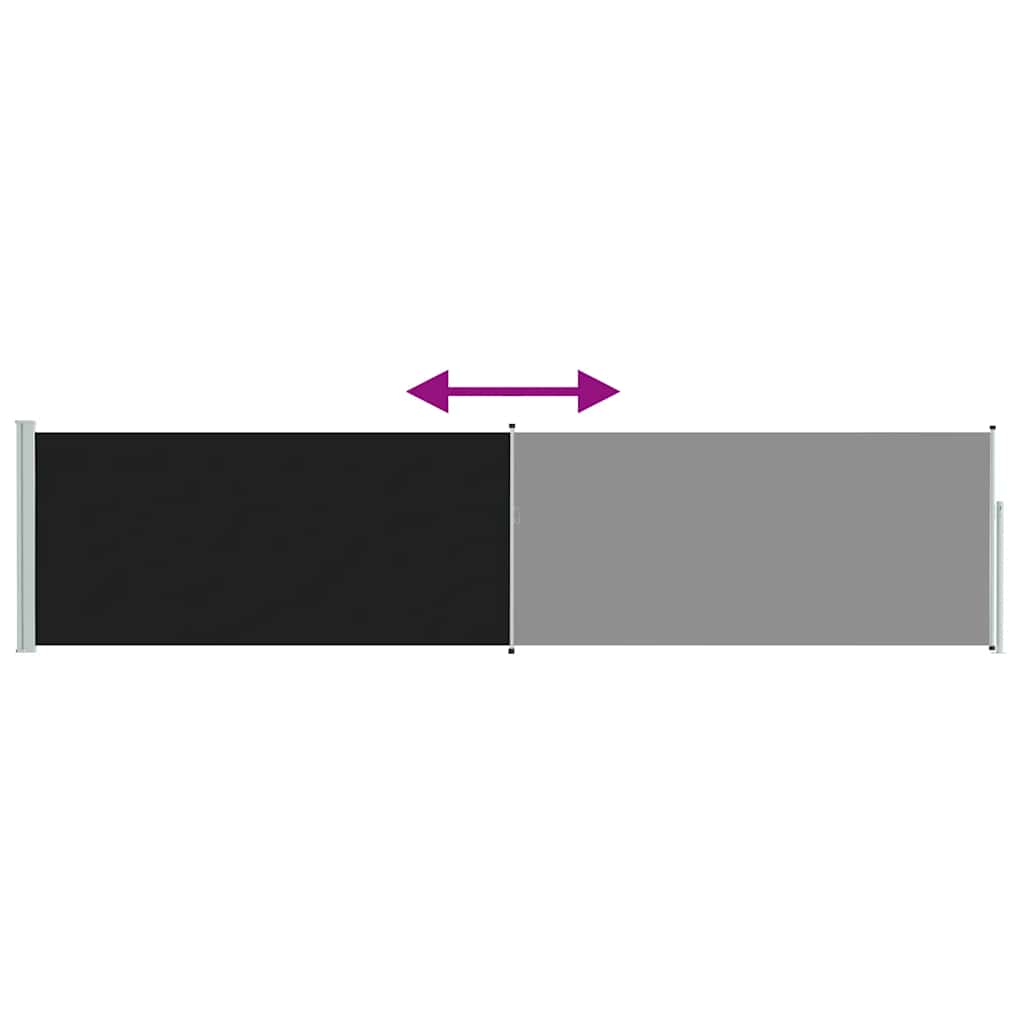 Tenda Laterale Retrattile per Patio 117x514 cm Nero