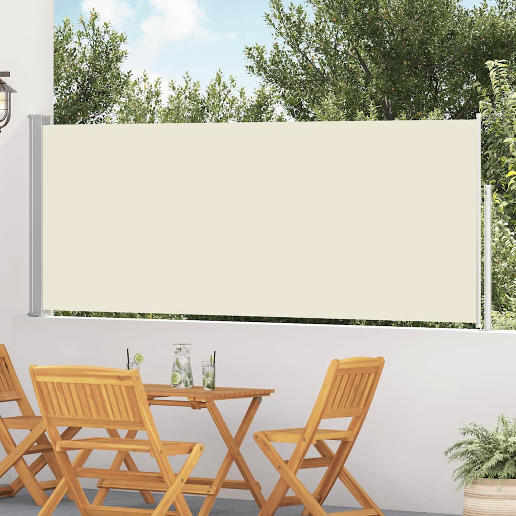 Tenda Laterale Retrattile per Patio 117x514 cm Crema