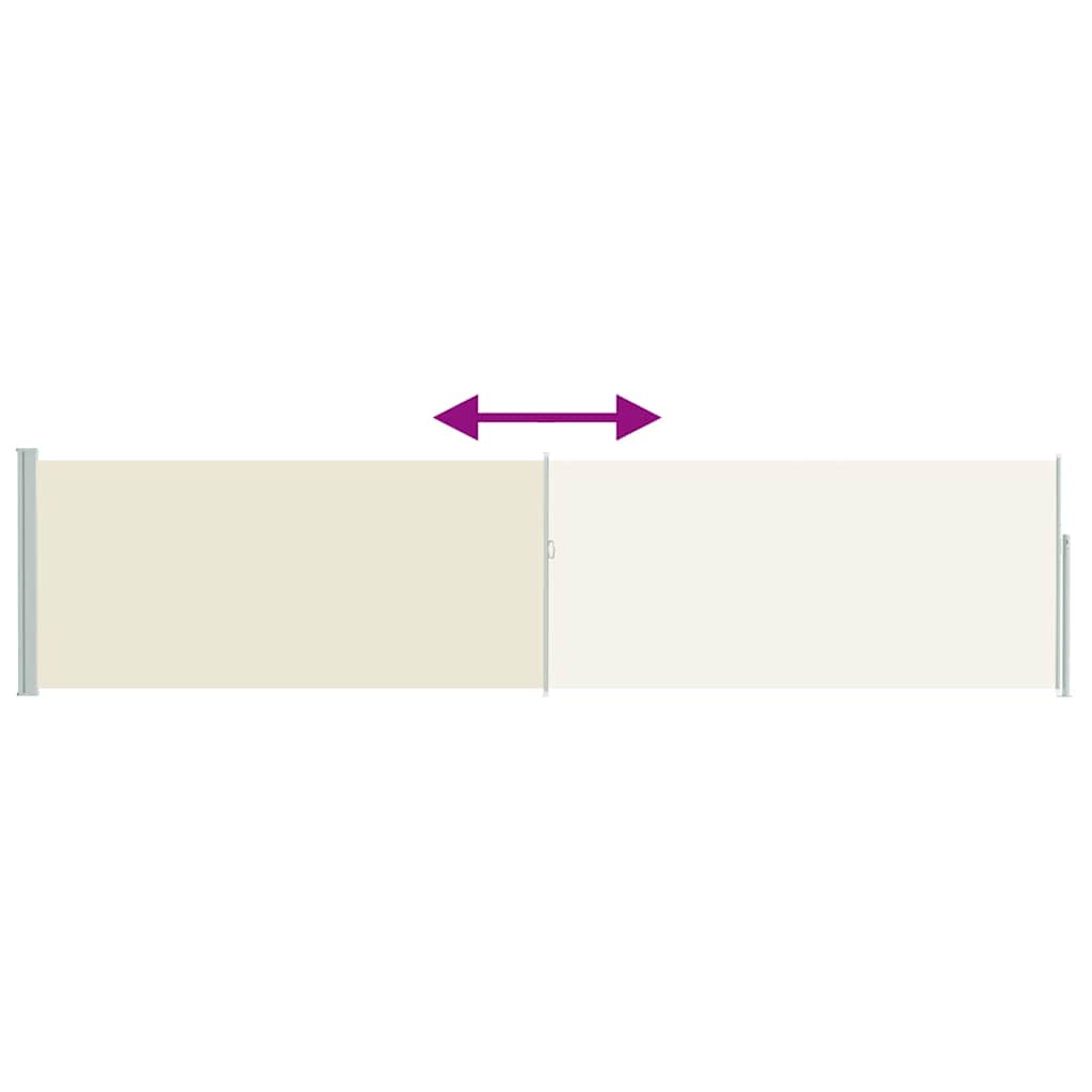Tenda Laterale Retrattile per Patio 117x514 cm Crema
