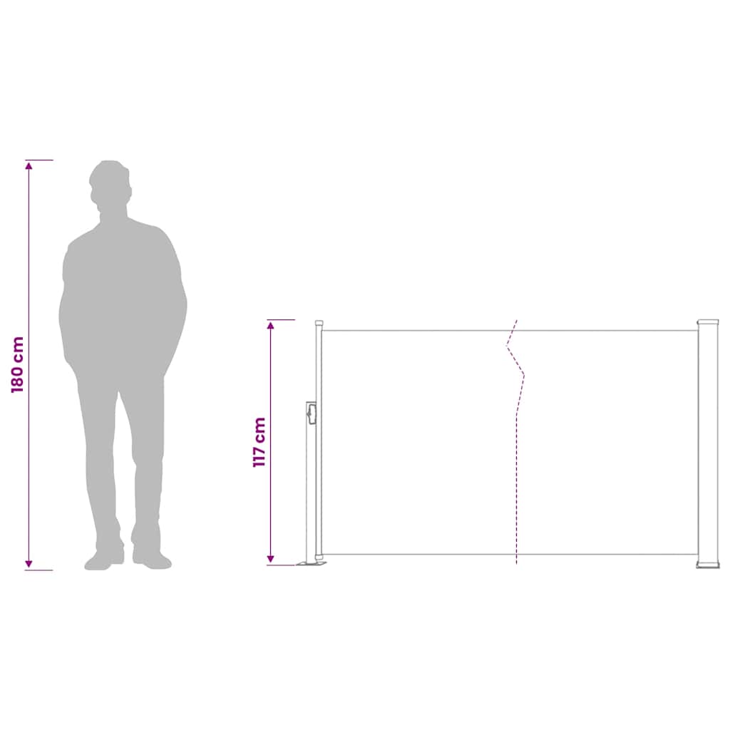 Tenda Laterale Retrattile per Patio 117x514 cm Blu