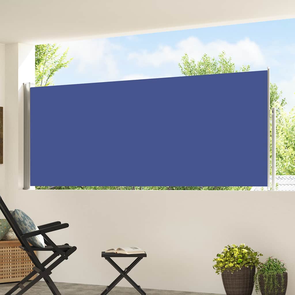 Tenda Laterale Retrattile per Patio 117x514 cm Blu