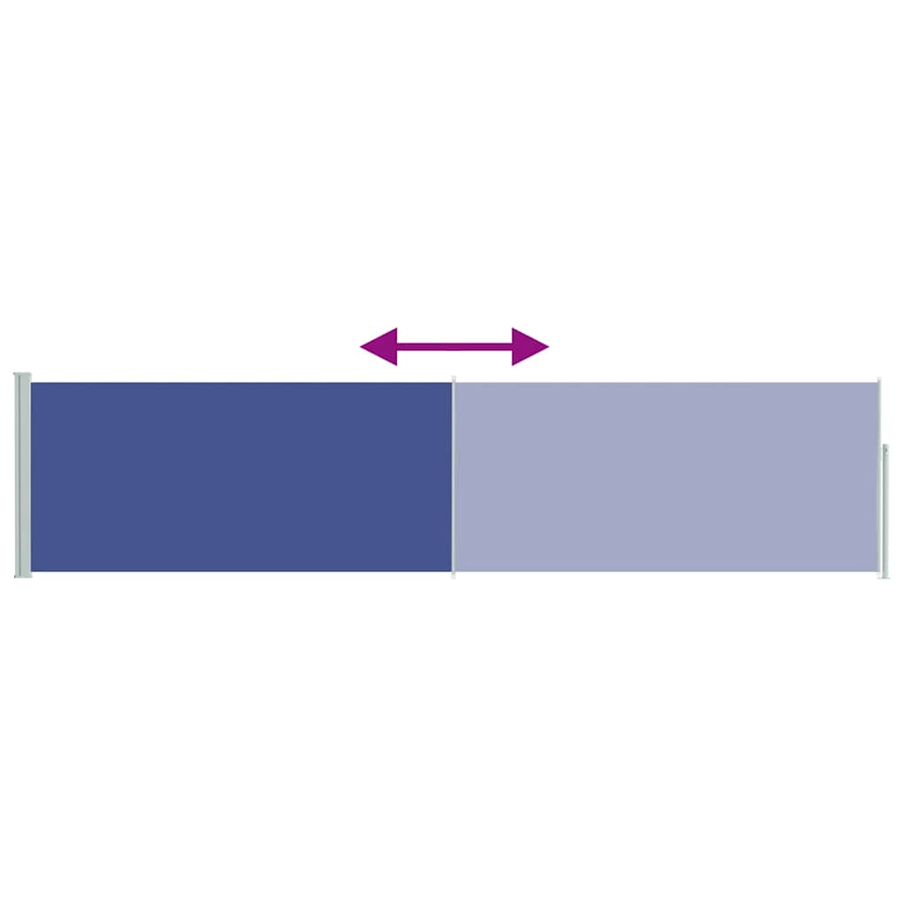 Tenda Laterale Retrattile per Patio 117x514 cm Blu