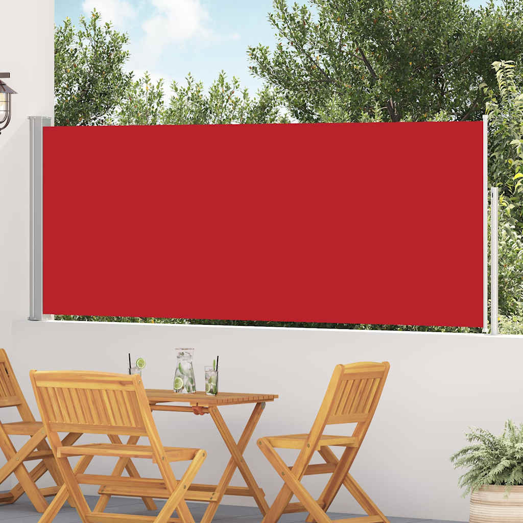 Tenda Laterale Retrattile per Patio 117x514 cm Rossa