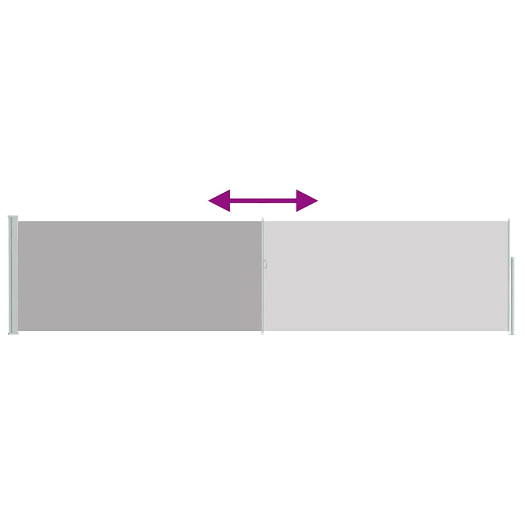 Tenda Laterale Retrattile per Patio 117x514 cm Grigia