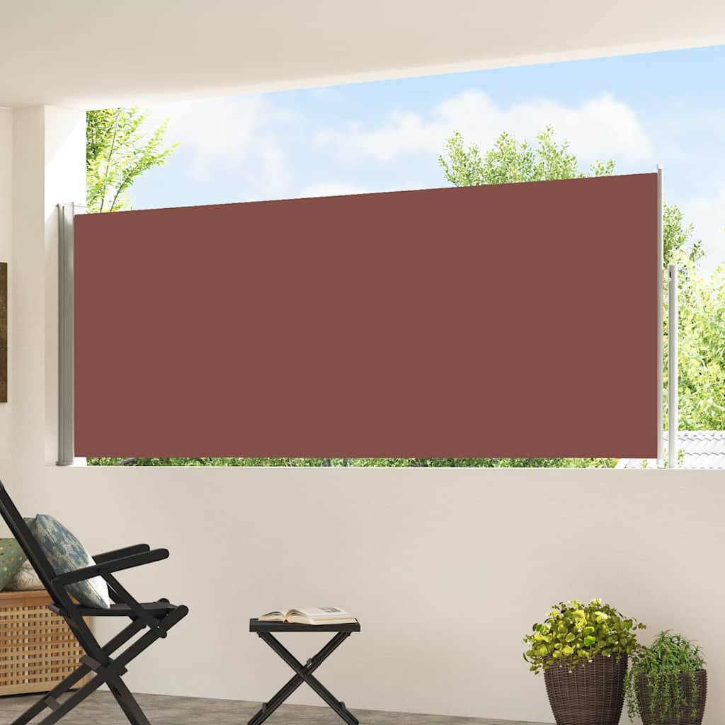 Tenda Laterale Retrattile per Patio 117x514 cm Marrone