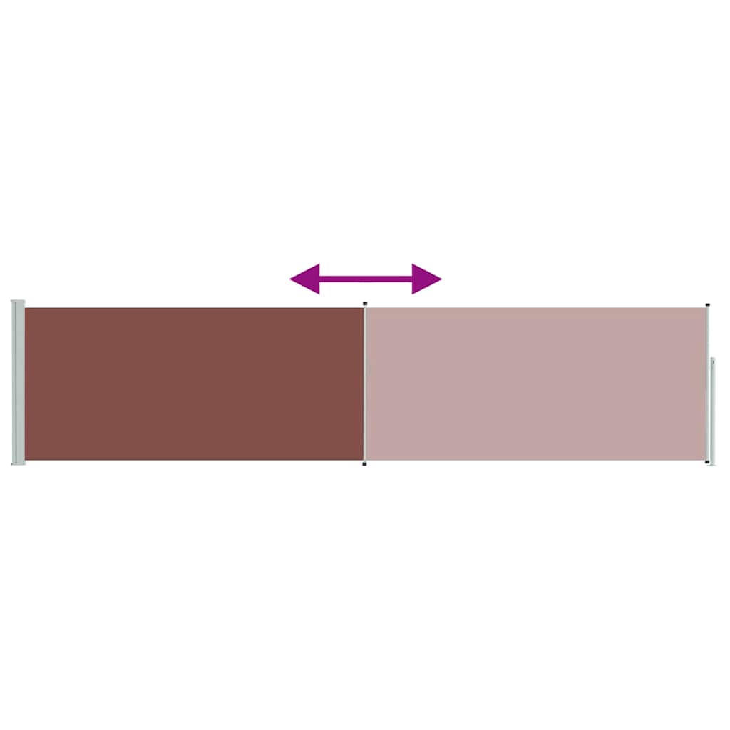 Tenda Laterale Retrattile per Patio 117x514 cm Marrone