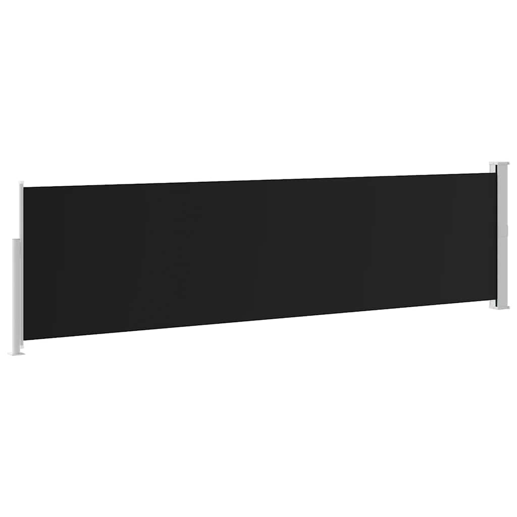 Tenda Laterale Retrattile per Patio 140x514 cm Nera