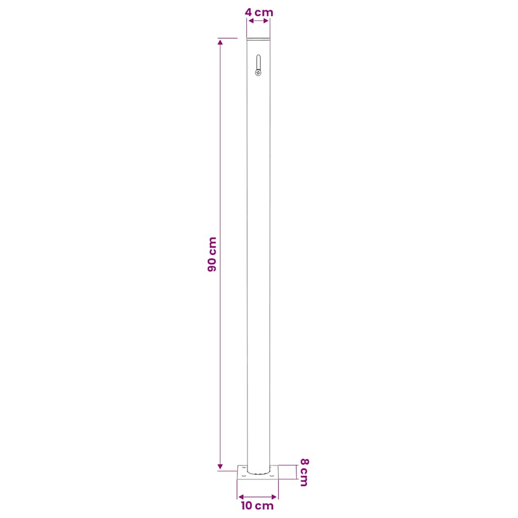 Tenda Laterale Retrattile per Patio 140x514 cm Grigia