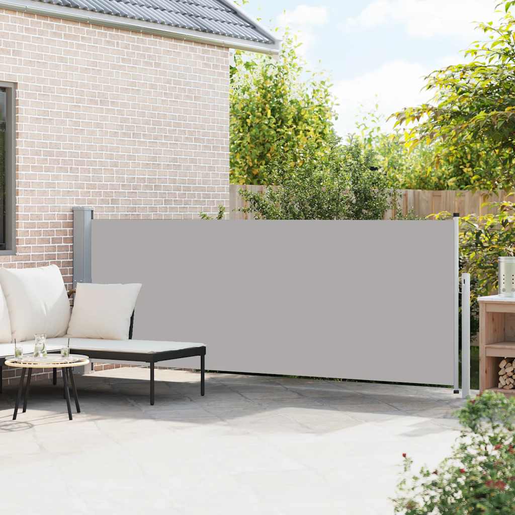 Tenda Laterale Retrattile per Patio 140x514 cm Grigia