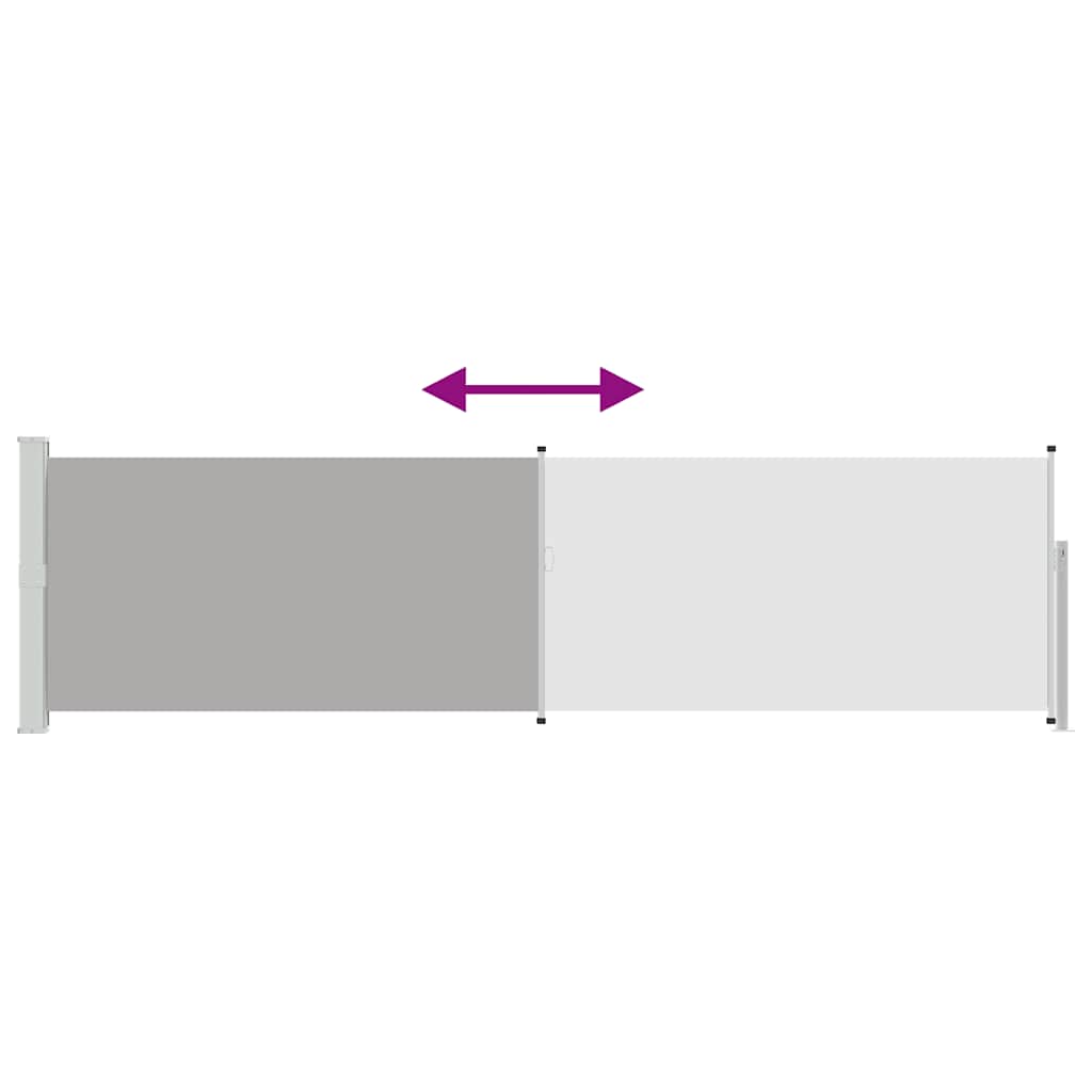 Tenda Laterale Retrattile per Patio 140x514 cm Grigia