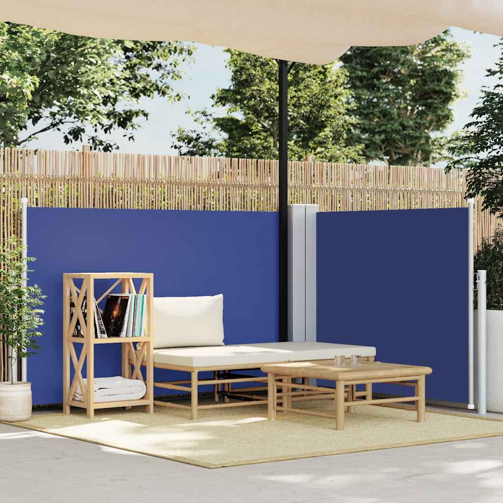 Tenda da Sole Laterale Retrattile Blu 100x600 cm