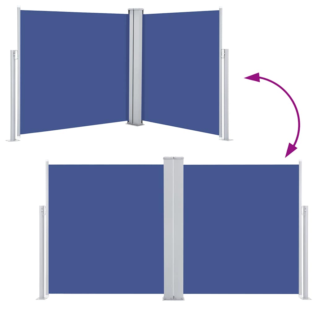 Tenda da Sole Laterale Retrattile Blu 100x600 cm