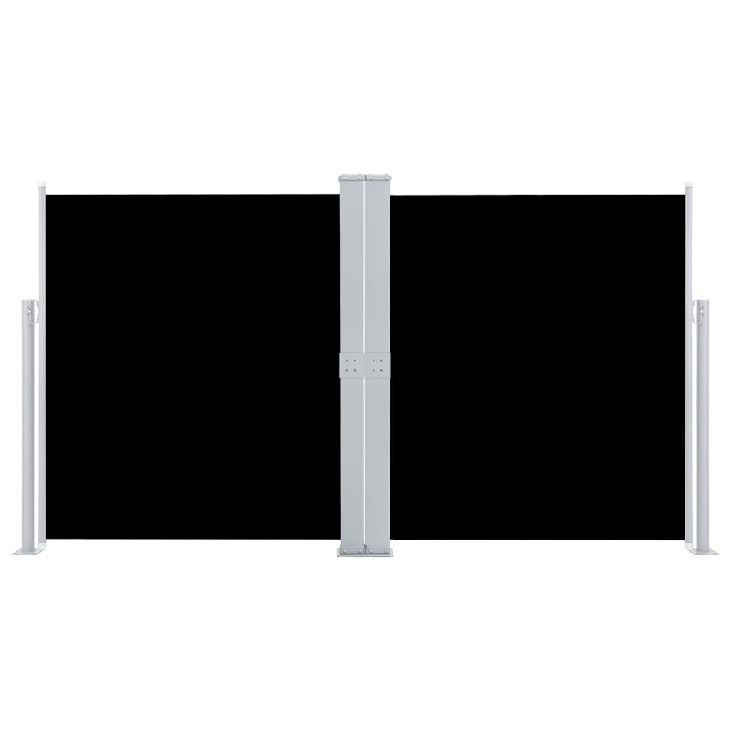 Tenda da Sole Laterale Retrattile Nera 140x600 cm