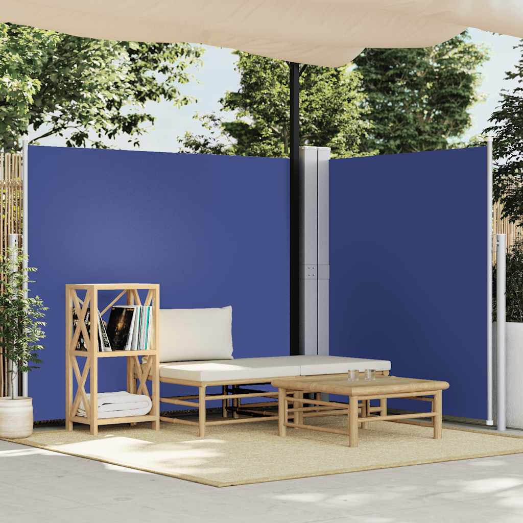 Tenda da Sole Laterale Retrattile Blu 160x600 cm