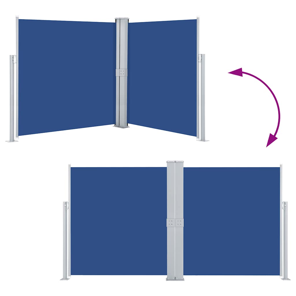 Tenda da Sole Laterale Retrattile Blu 160x600 cm