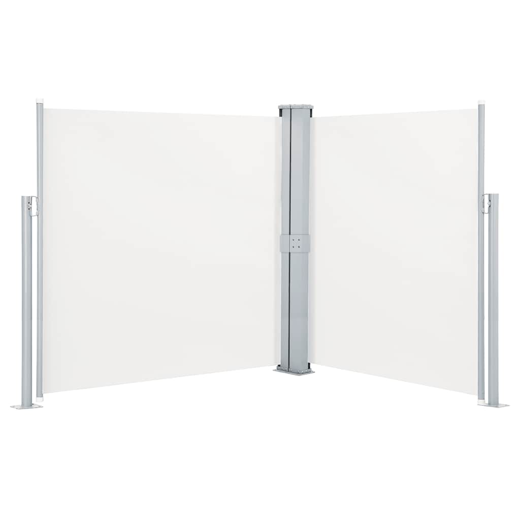 Tenda da Sole Due Lati Retrattile per Patio 170x600 cm Crema