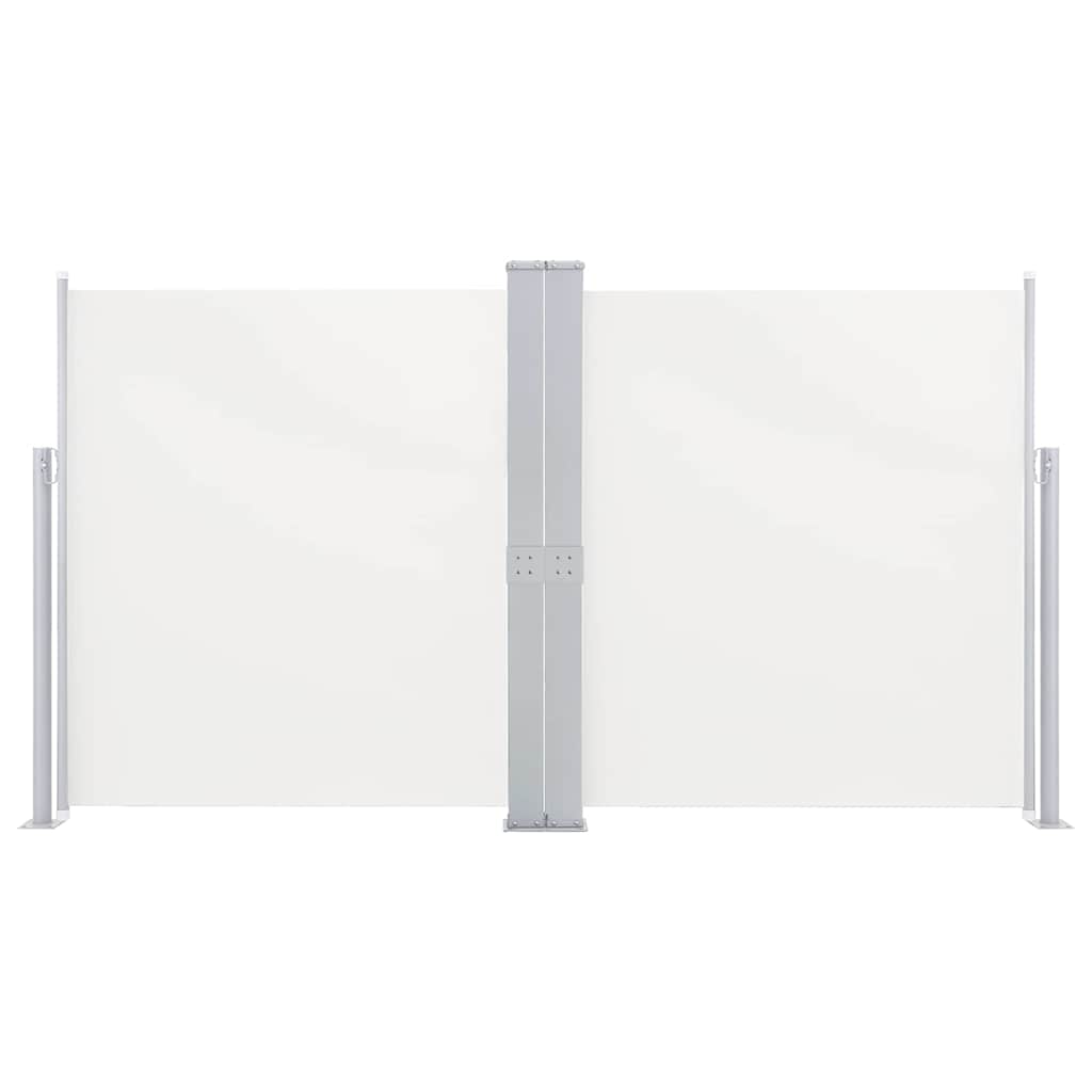 Tenda da Sole Due Lati Retrattile per Patio 170x600 cm Crema