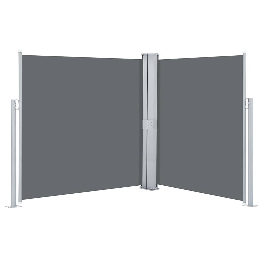 Tenda da Sole Due Lati Retrattile per Patio 170x600cm Antracite