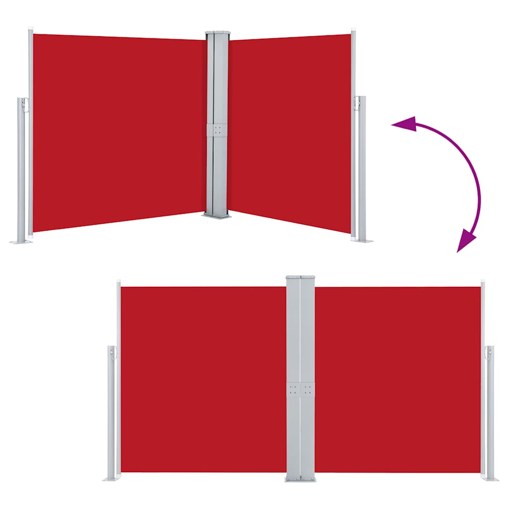Tenda da Sole Laterale Retrattile 170x600 cm Rossa