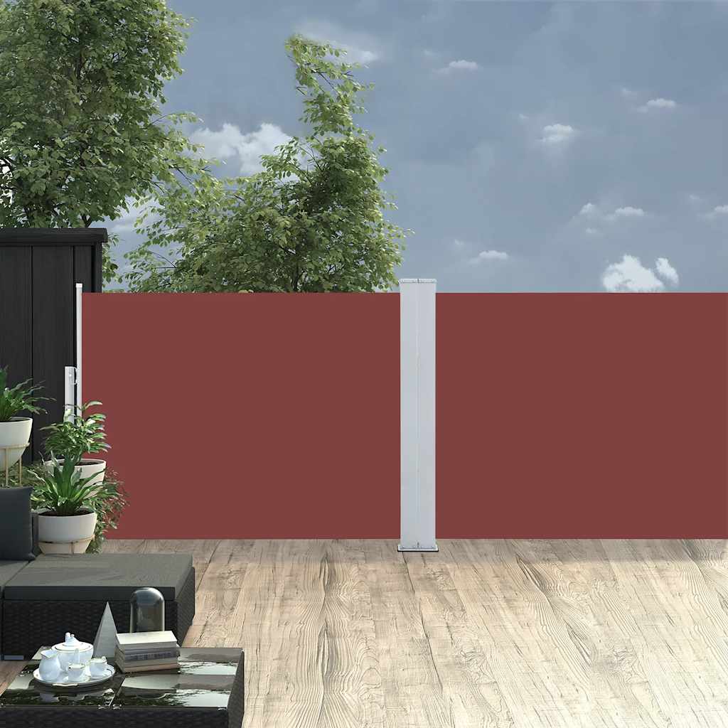 Tenda da Sole Laterale Retrattile Marrone 100x1000 cm