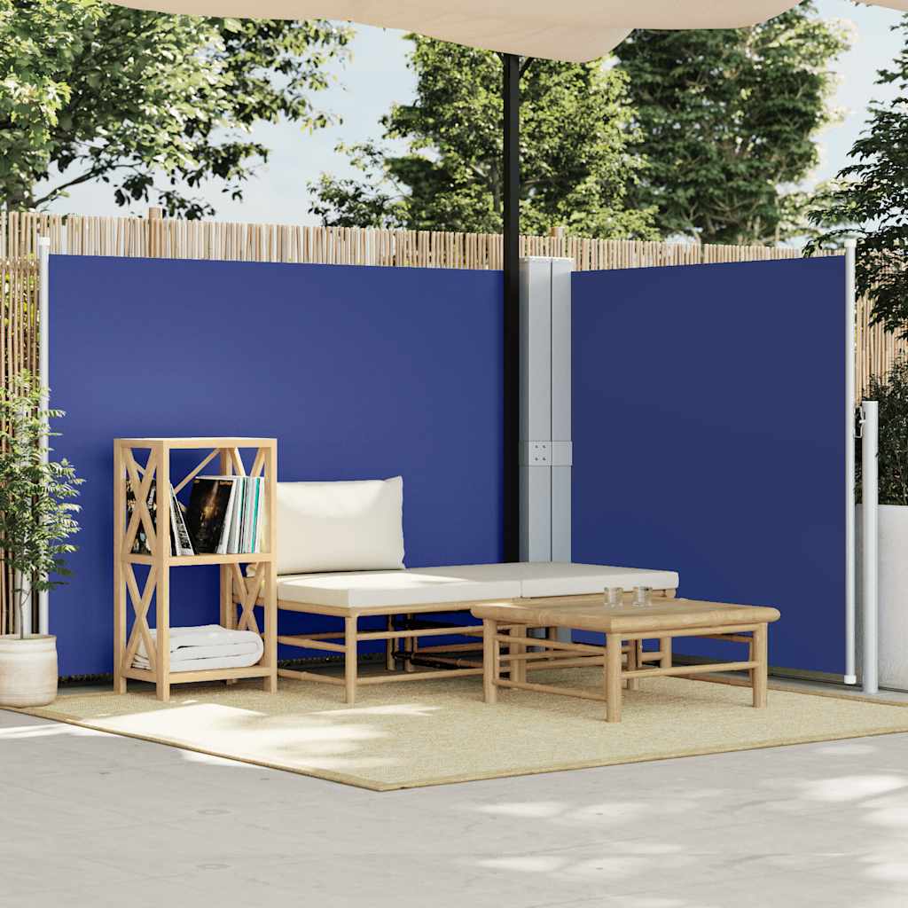 Tenda da Sole Laterale Retrattile Blu 140x1000 cm