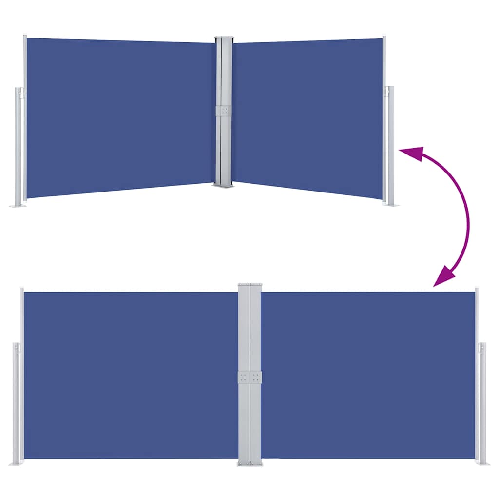 Tenda da Sole Laterale Retrattile Blu 140x1000 cm