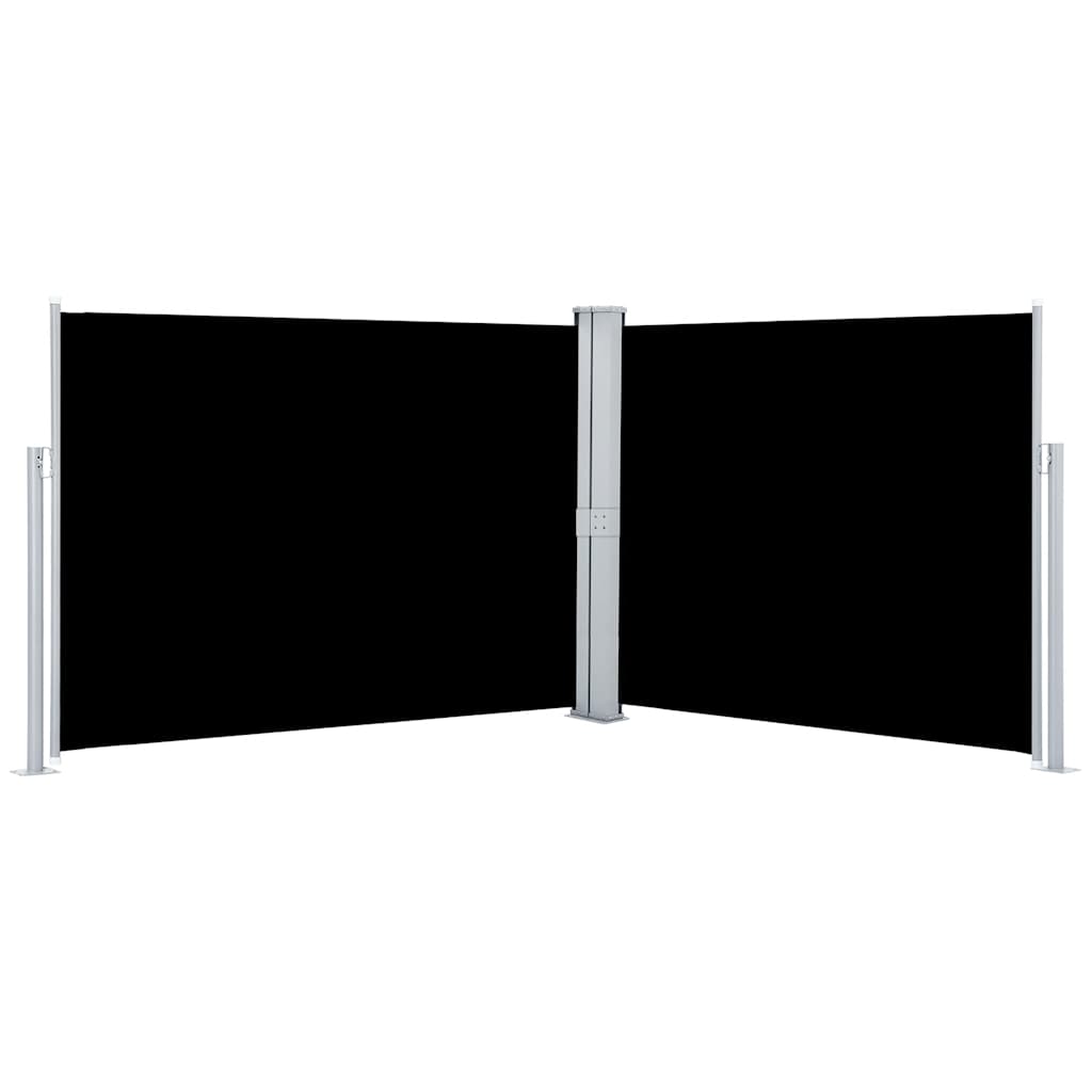 Tenda da Sole Laterale Retrattile Nera 170x1000 cm