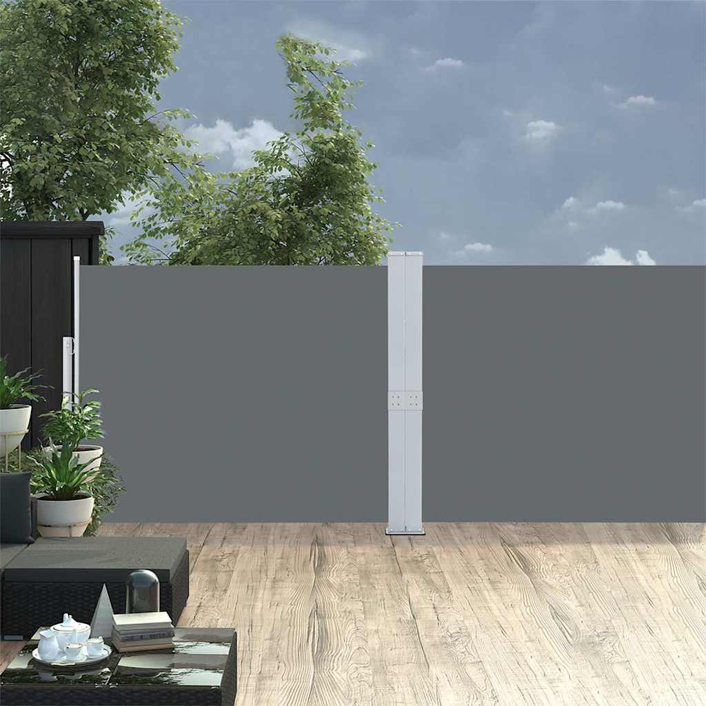 Tenda da Sole Laterale Retrattile Antracite 170x1000 cm